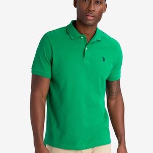 Men's US Polo Assn. Pique Small Logo Green Polo Shirt